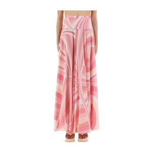 Skirt With "iris" Print